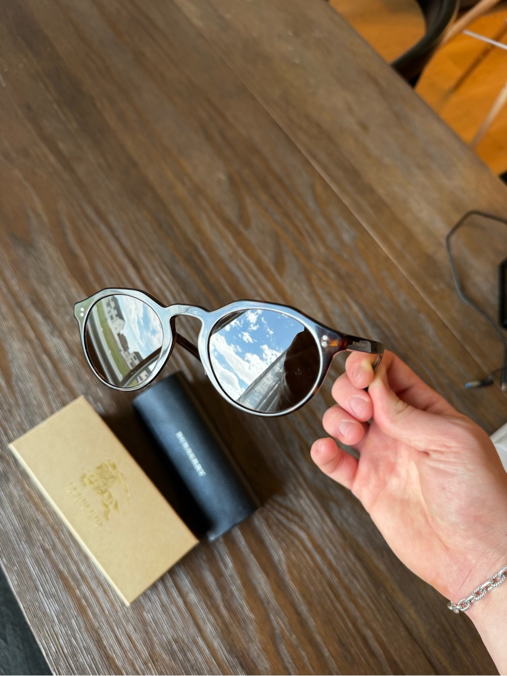 Burberry Men's Sunglasses in Tortoiseshell